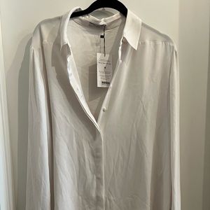MM LaFleur Lagarde Crepe Button Up in Cream